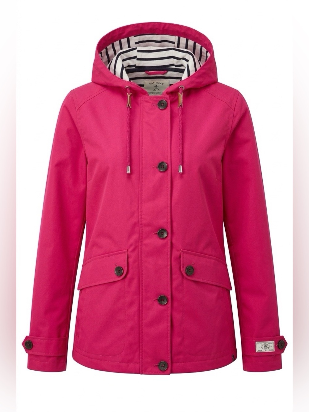 Joules Rain Jacket Women Pink Good Waterproof Hooded - size 6